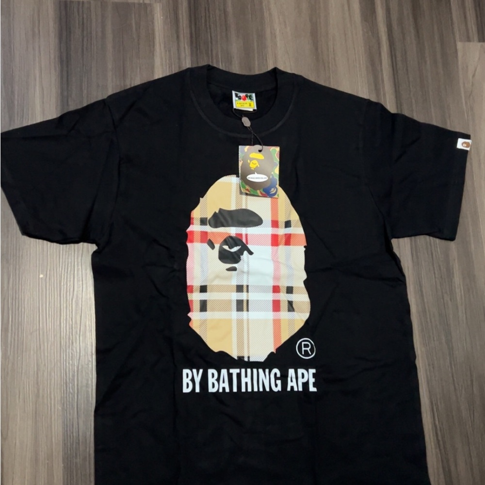 Black Graphic Bape x Burberry T-Shirt